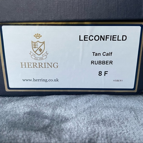 Herring Shoes - Mens Leather Wingtip Brogue Dress Shoes - Goodyear Welted - Picture 9 of 11